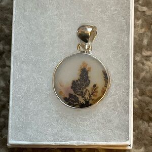 ❌SOLD Dendritic Agate Circular Pendant❌